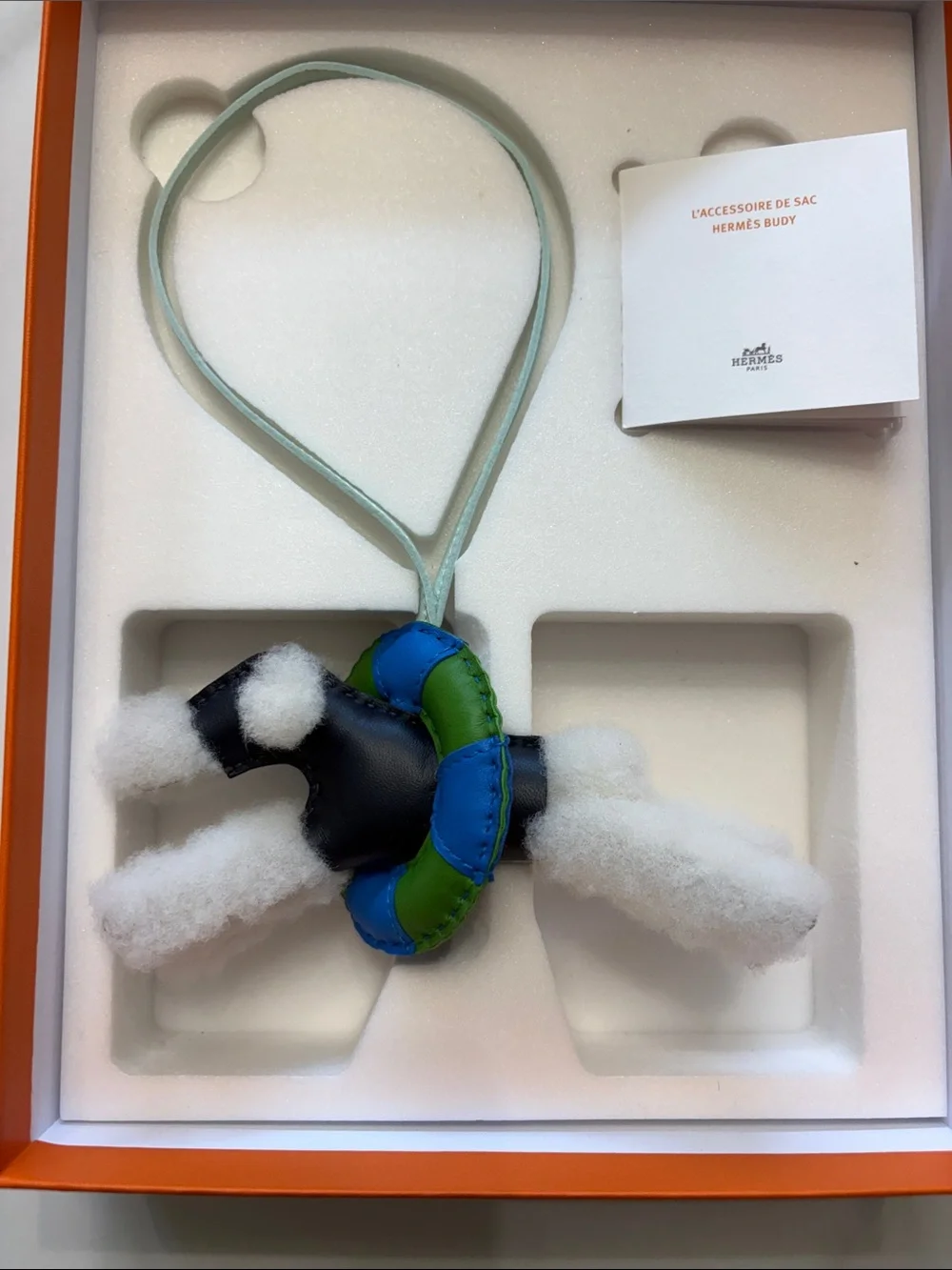 New Hermes Blue Green White Black budy dog Charm